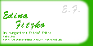 edina fitzko business card